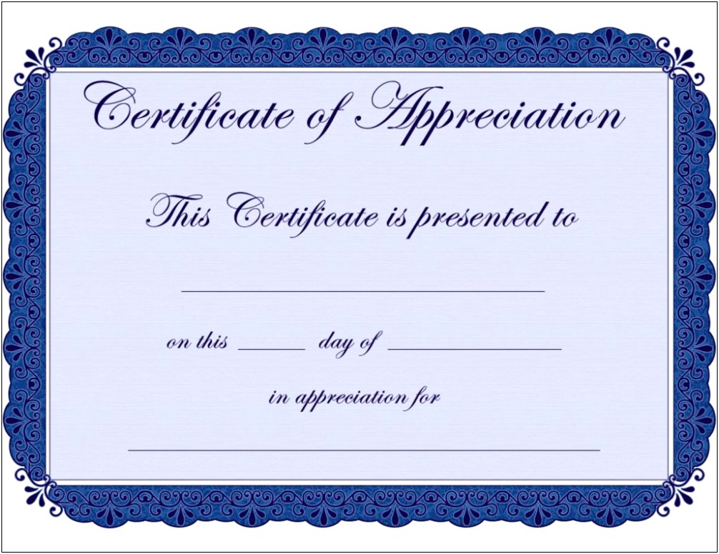Free Recognition Certificate Templates For Word
