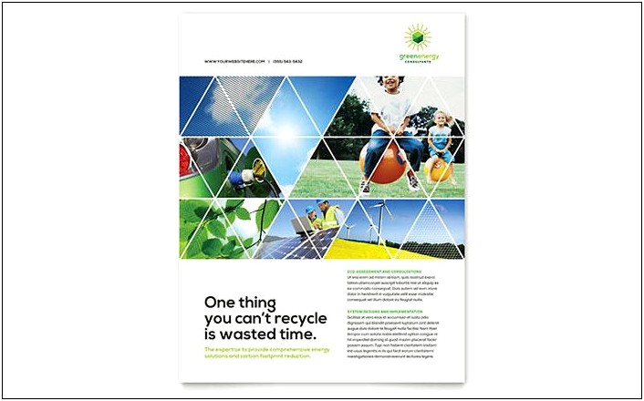 Free Recycling Tri Brochure Word Template