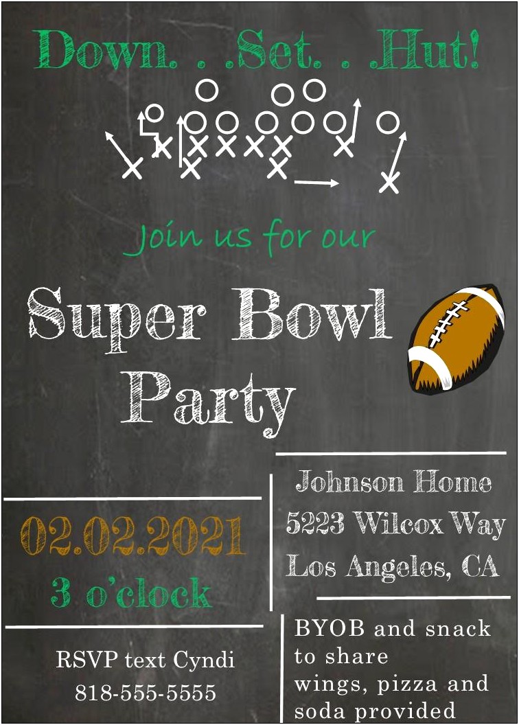 Free Superbowl Invitations Templates To Download