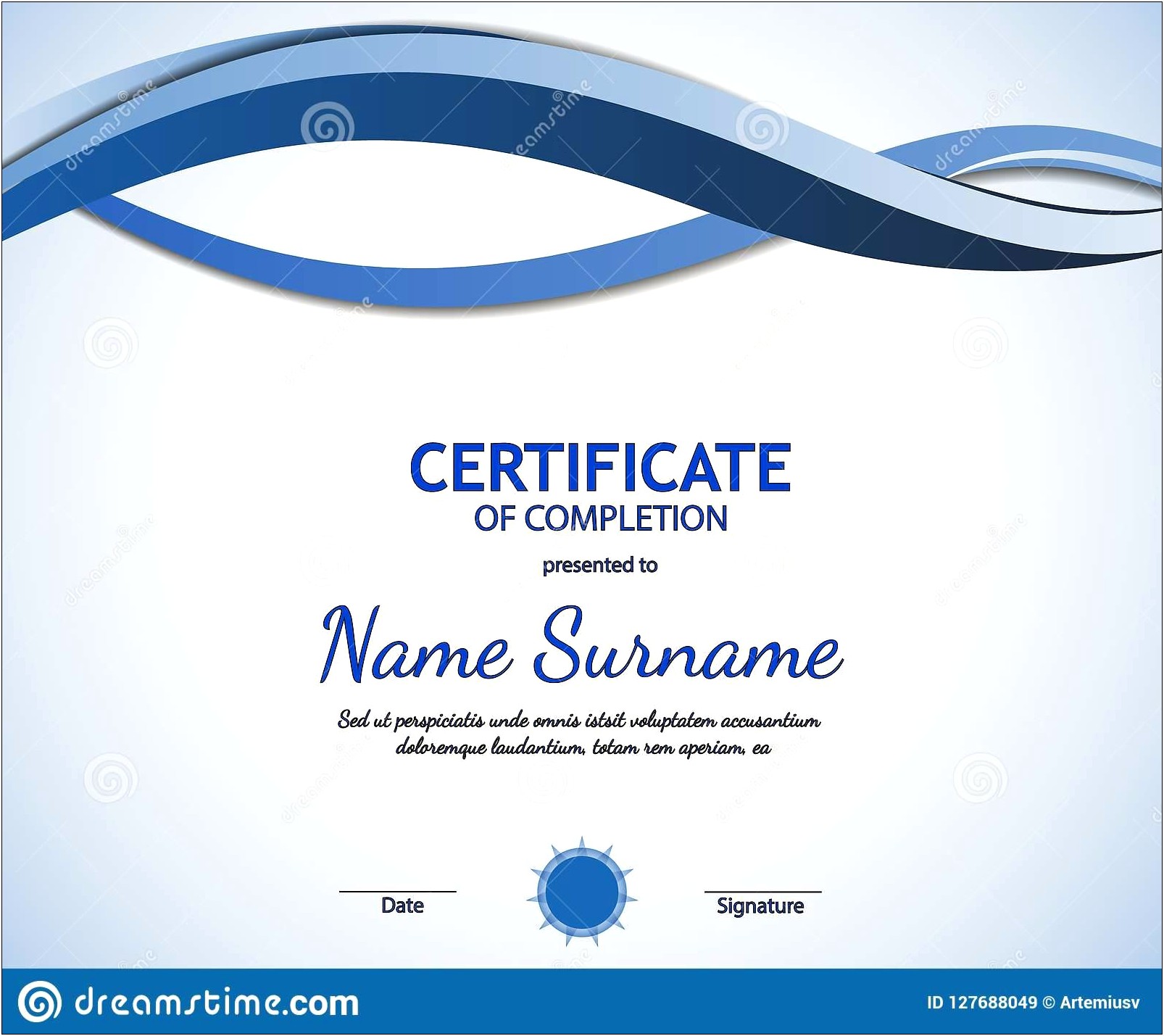 Free Template Download Certificate Of Completion