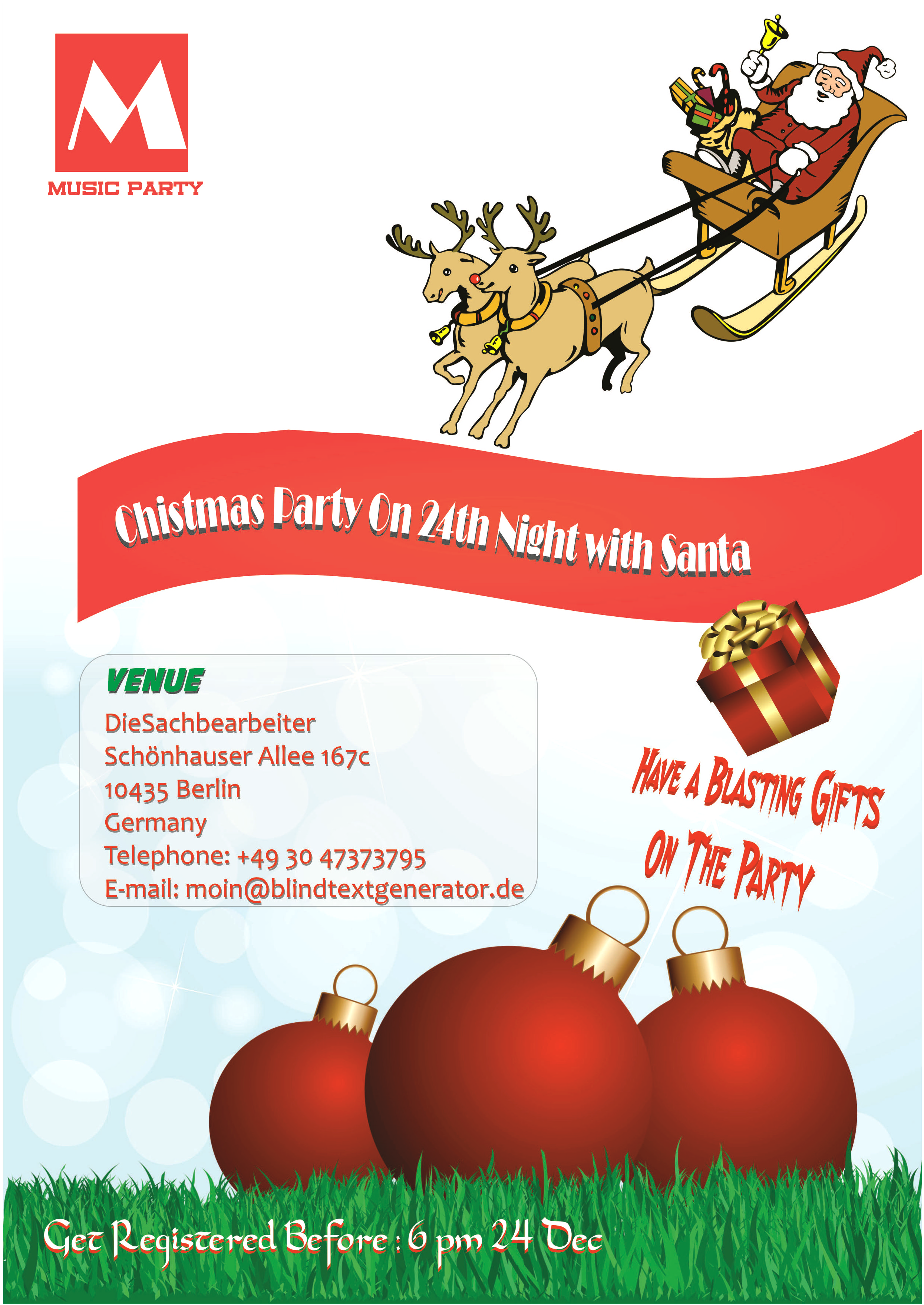 Free Template Holiday Party Invite Wording
