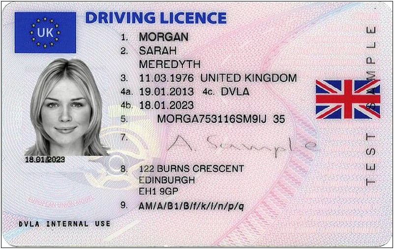 Free Uk Drivers License Template Download