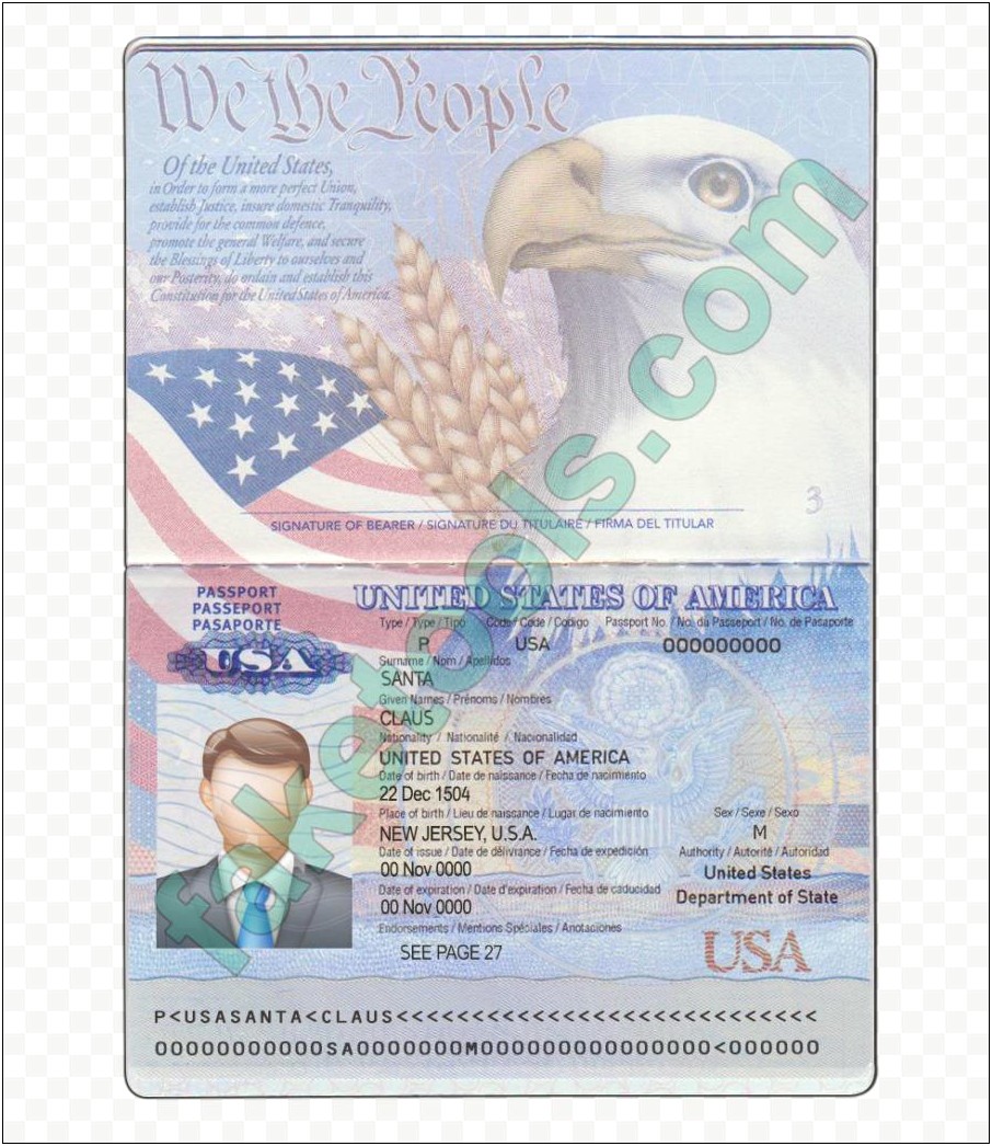 Free Us Passport Photo Template Download