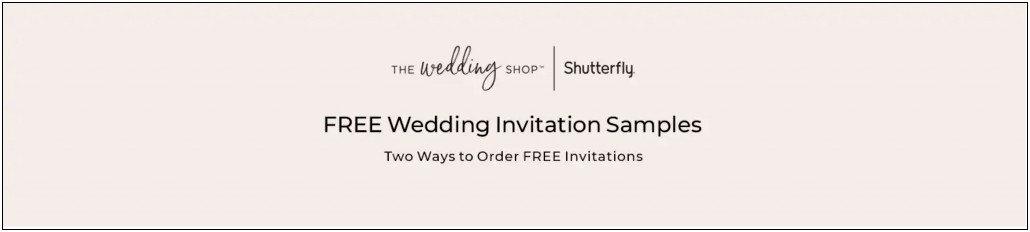 Free Wedding Invite Samples From Shutterfly