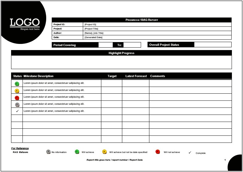 Free Weekly Activity Report Template Word