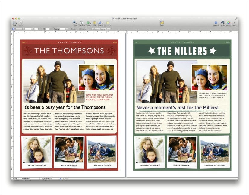 Free Word Newsletter Templates For Christmas