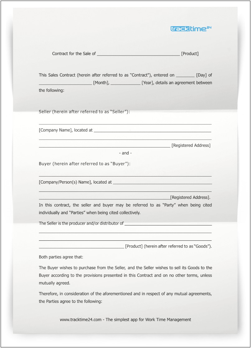 Free Word Template For Corporate Contracts