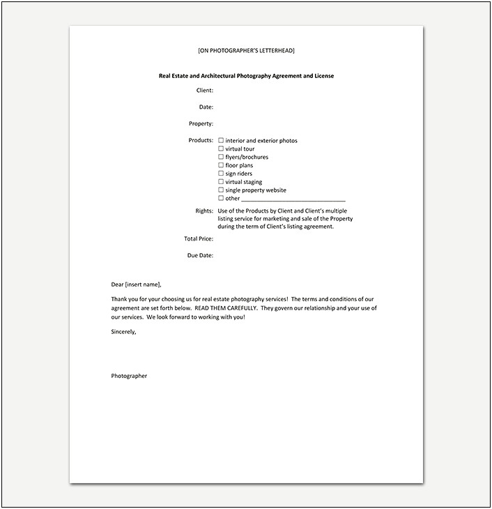 Free Word Template Real Estate Contract