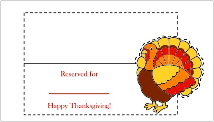 Free Word Template Thanksgiving Place Cards
