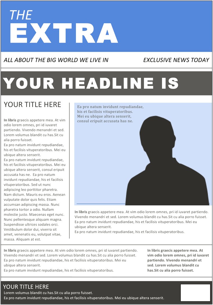 Front Page Of Newspaper Template Word