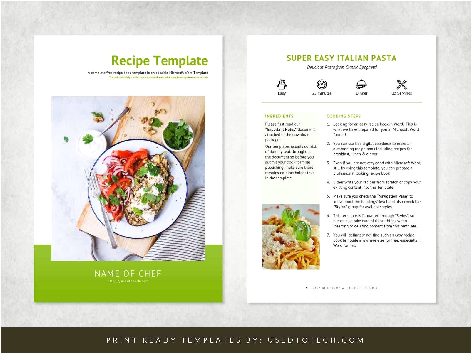 Full Page Recipe Template For Microsoft Word