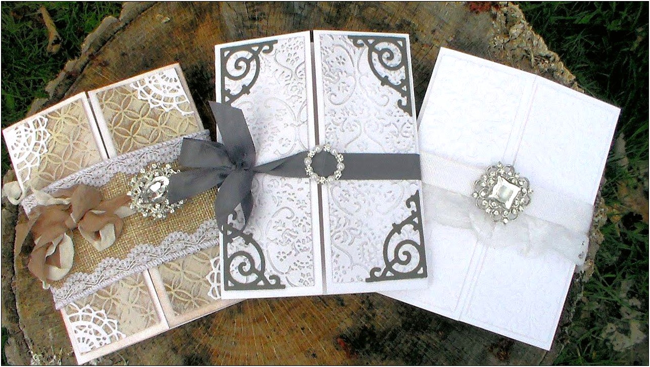 Gate Fold Enclosure Folder For Diy Wedding Invitation