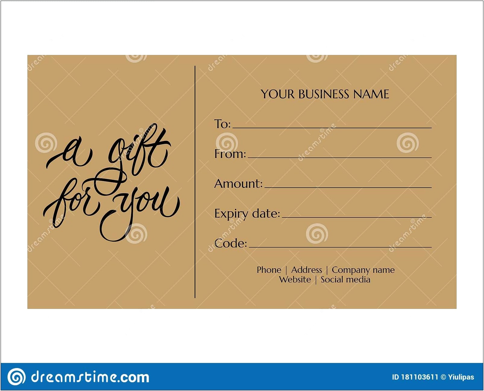 Gift Certificate 5 X 7 Word Template