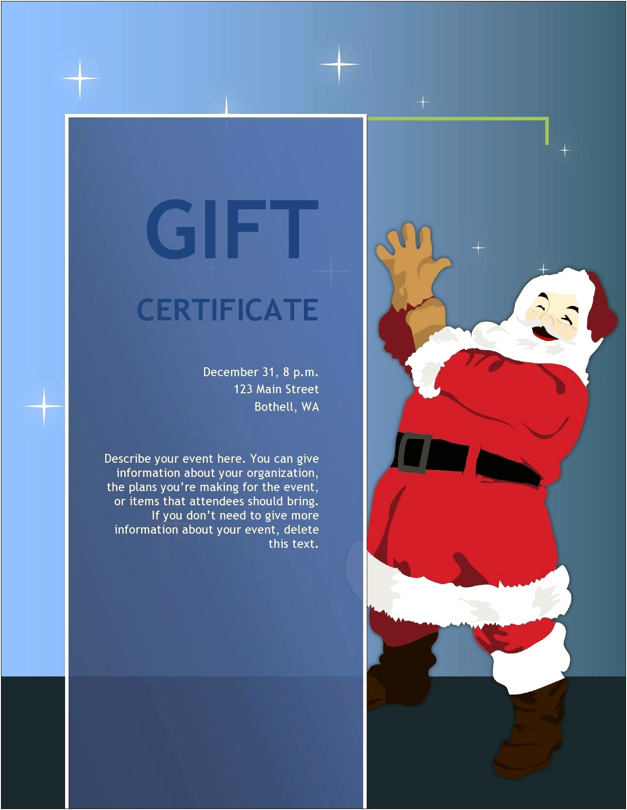 Gift Certificate Template Free Download Elegant