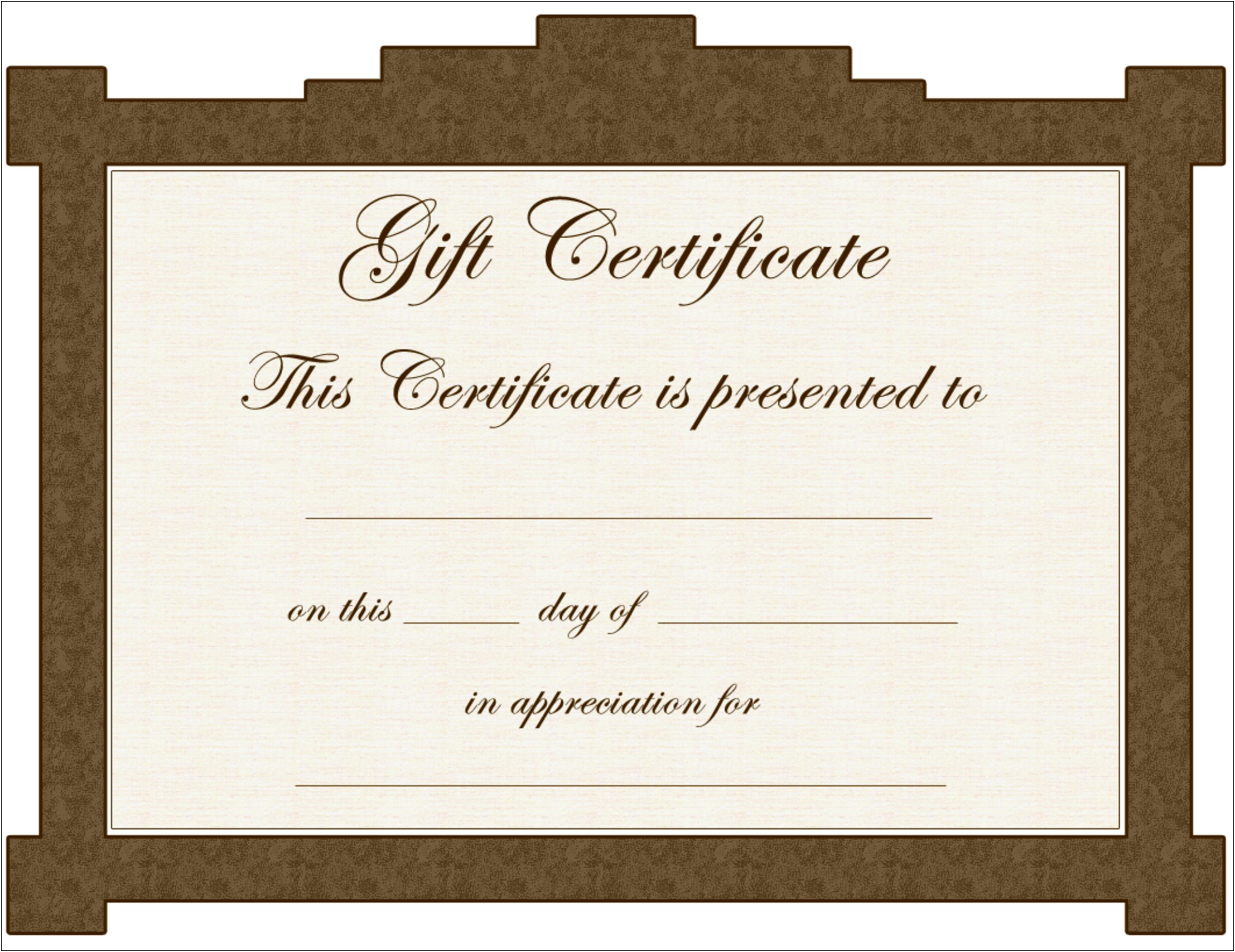 Gift Certificate Template In Word 2007