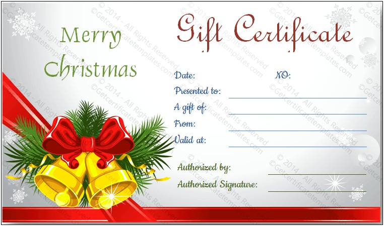 Gift Certificate Template In Word Document