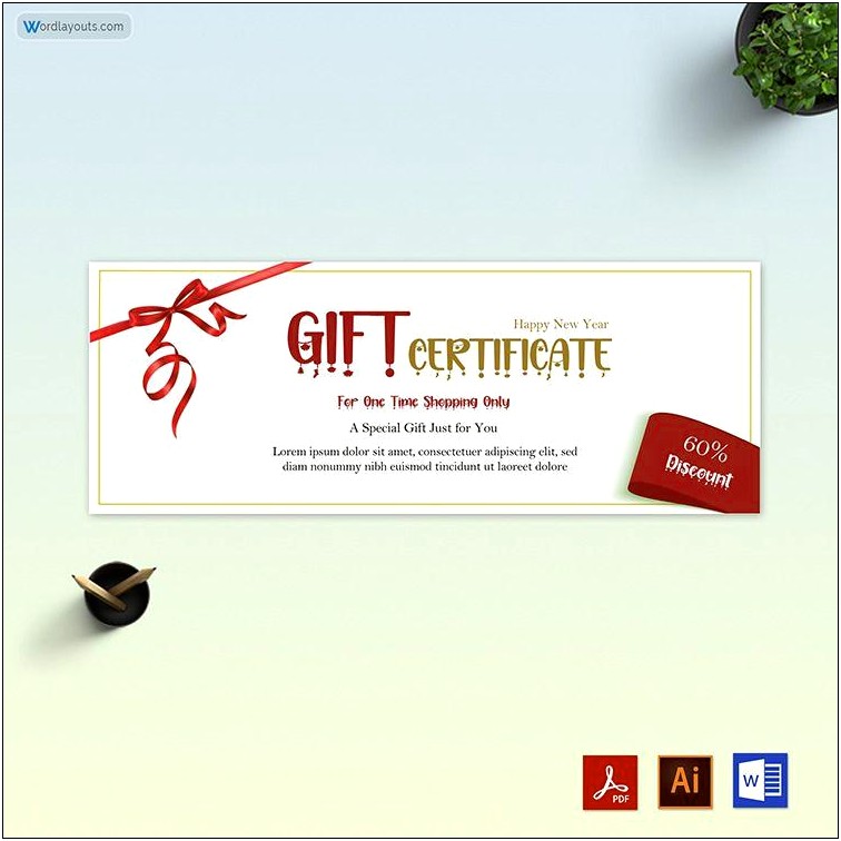 Gift Certificate Template Microsoft Word 2007