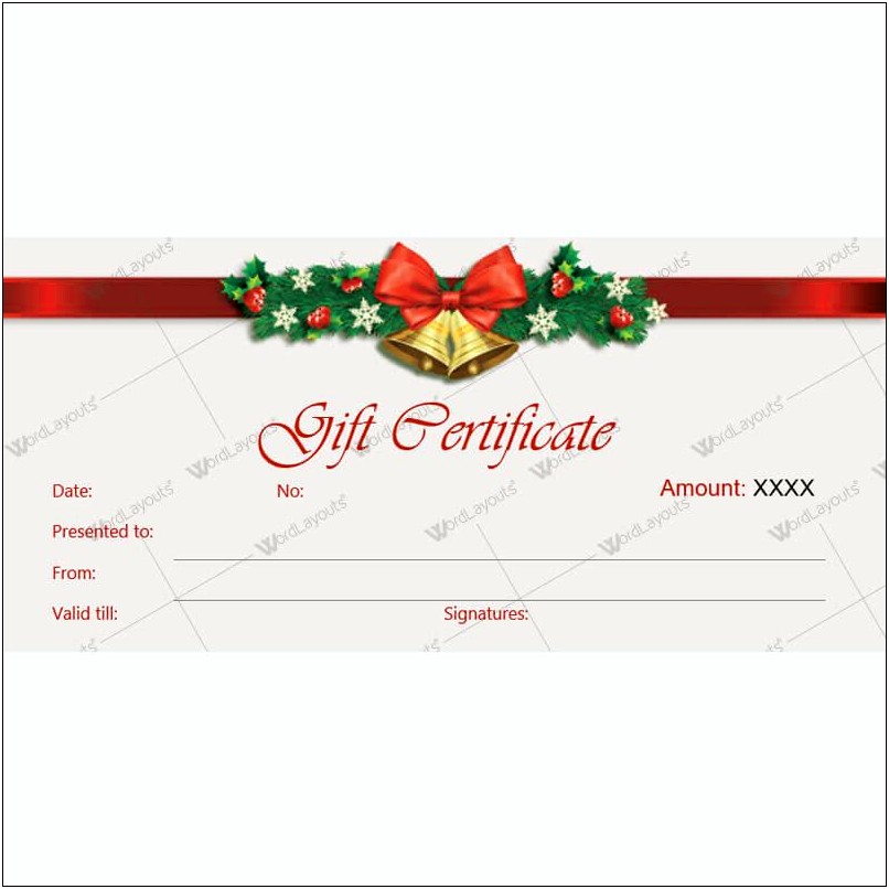 Gift Certificate Template Word 2003 Free