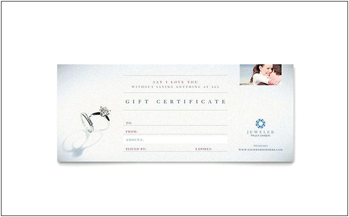 Gift Certificate Template Word Black And White