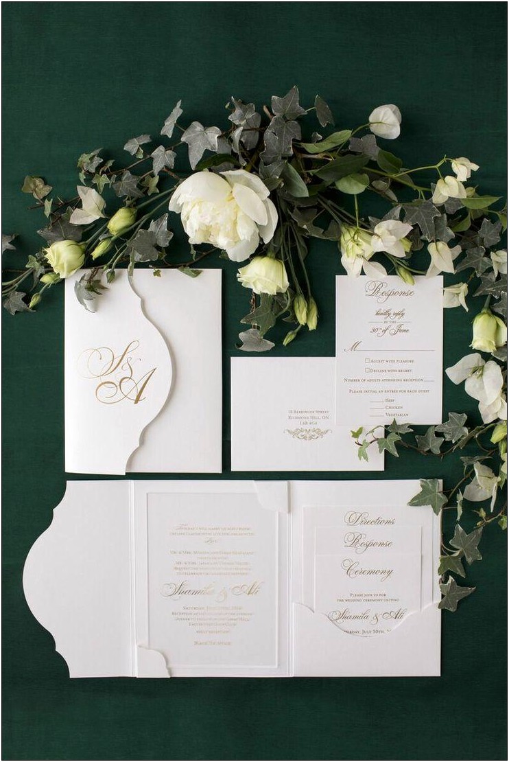 Gold And White Wedding Invitations Pinterest