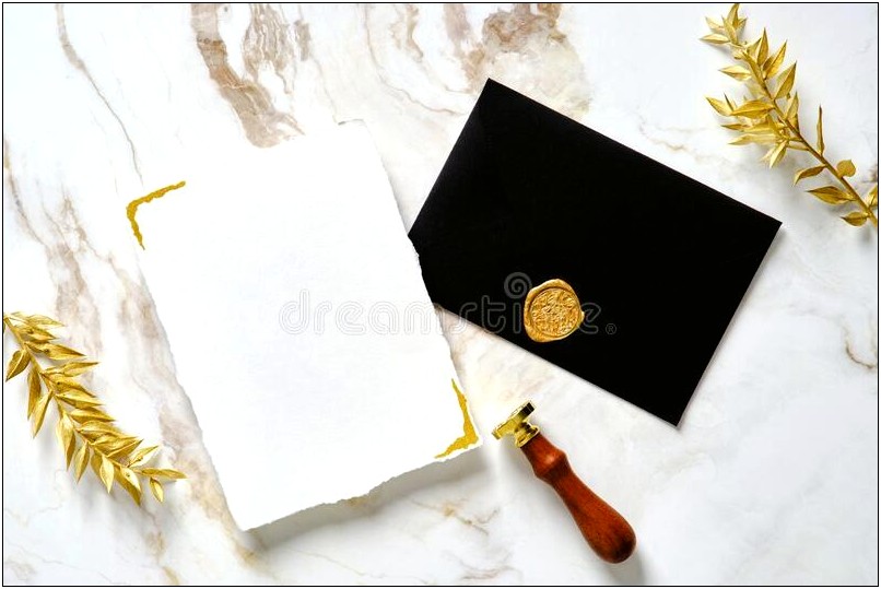 Gold Wax Seal For Wedding Invitations