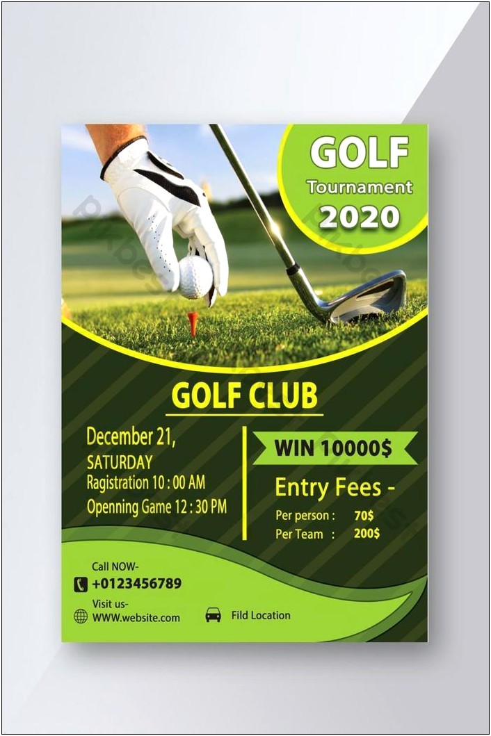 Golf Tournament Brochure Free Template Download