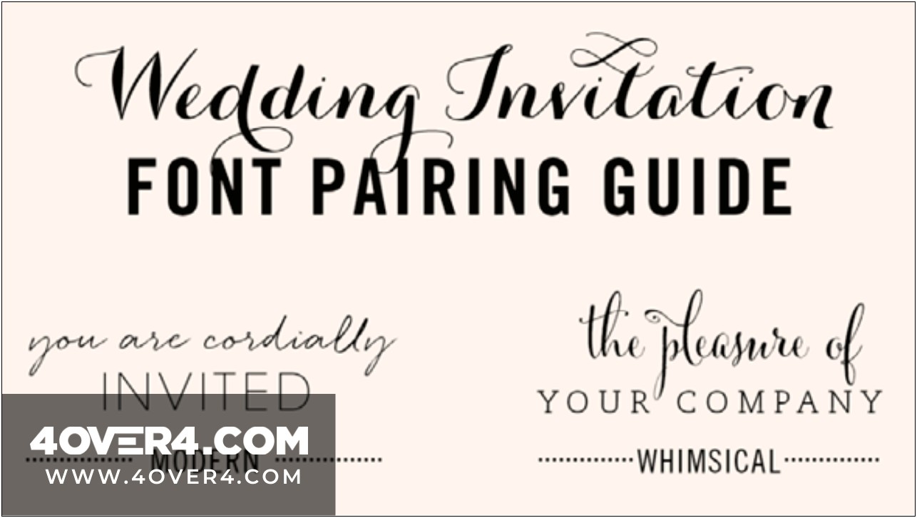 Good Fonts To Use For Wedding Invitations
