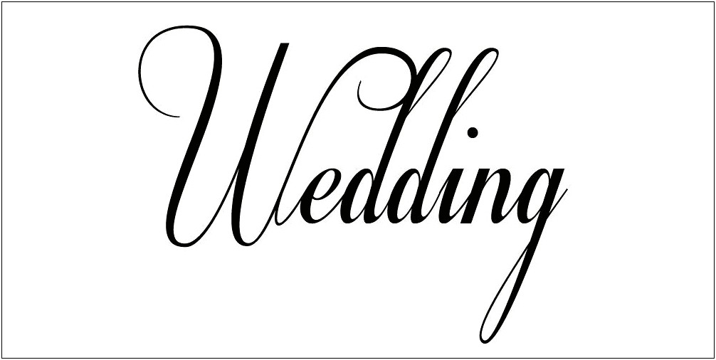 Good Word Fonts For Wedding Invitations