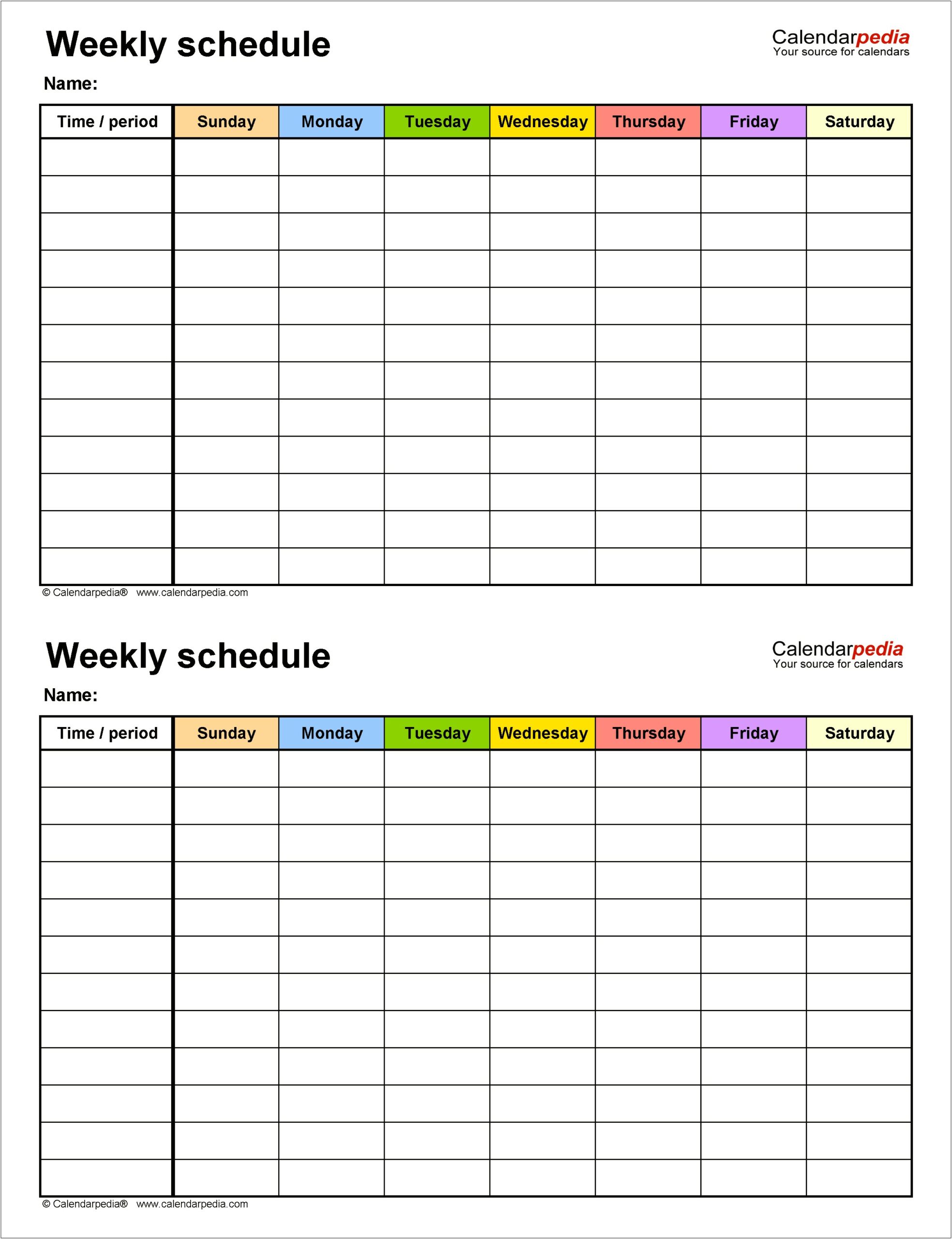 Google Docs Scheduling Templates Free Download