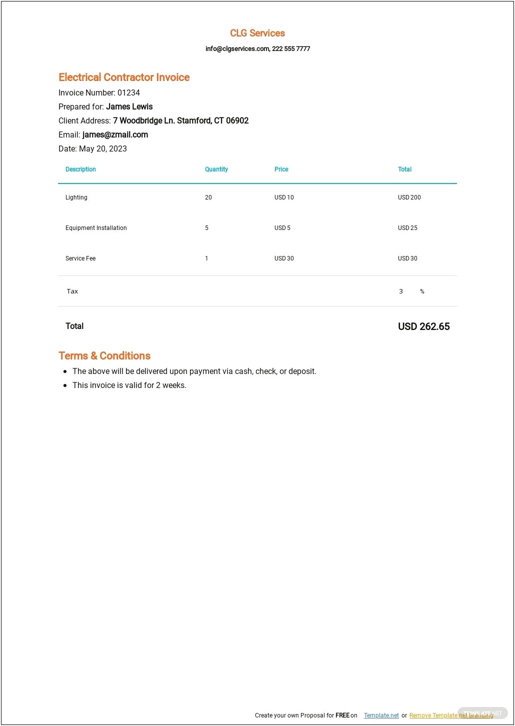Google Docs Template For An Invoice Download
