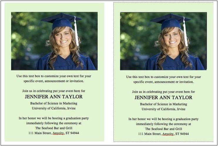 Graduation Invitations Templates For Microsoft Word