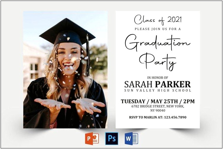 Graduation Party Invitation Templates For Word