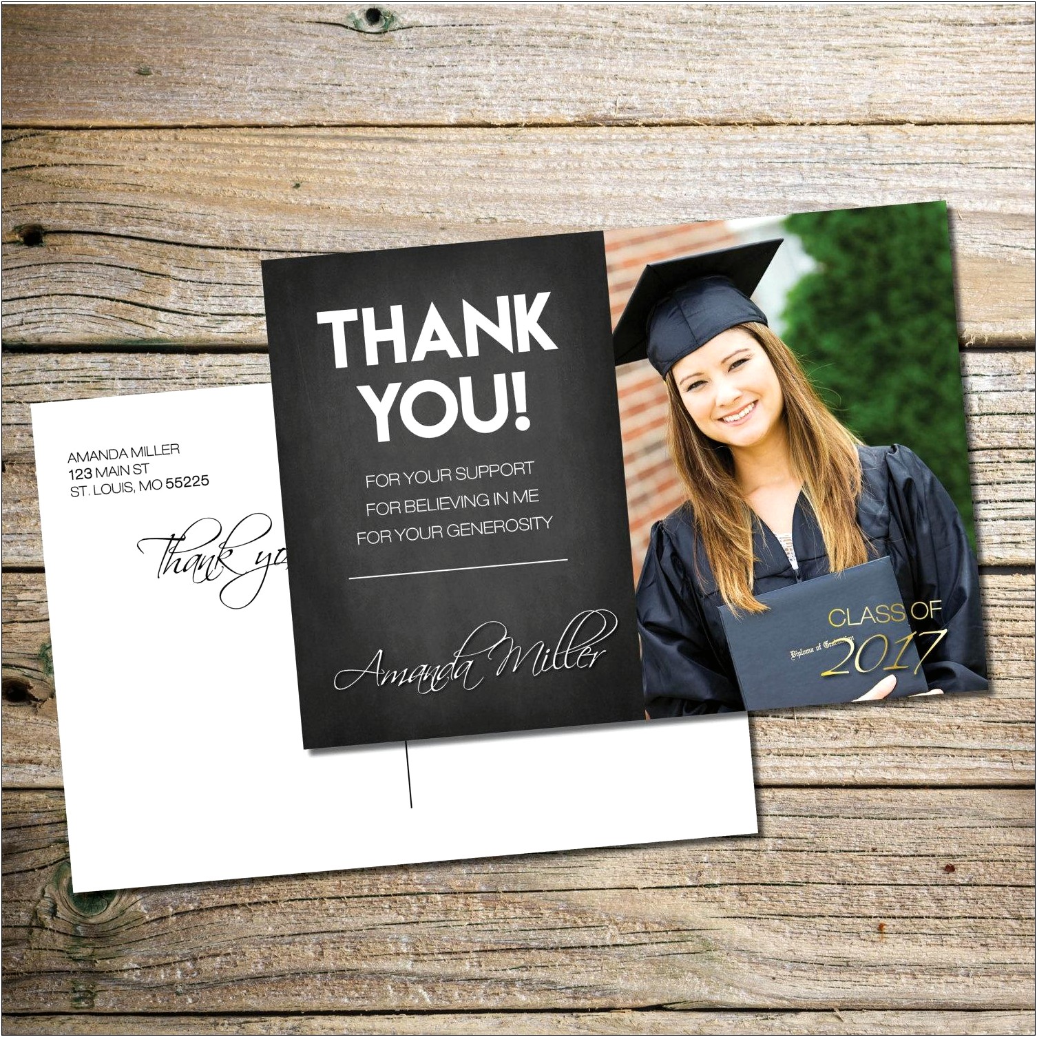 Graduation Thank You Card Templates Word