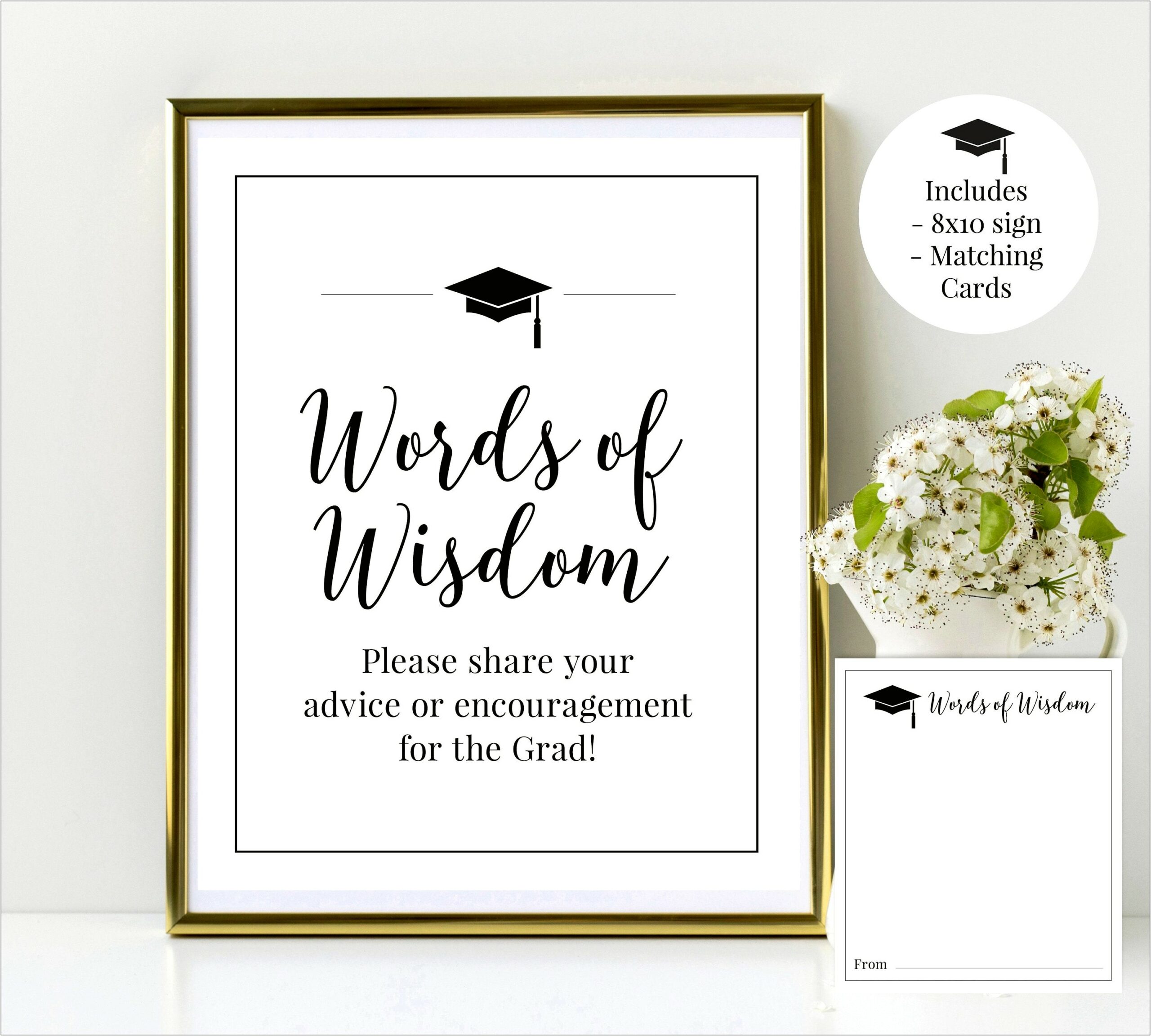 Graduation Wisdom Card Template Free Download