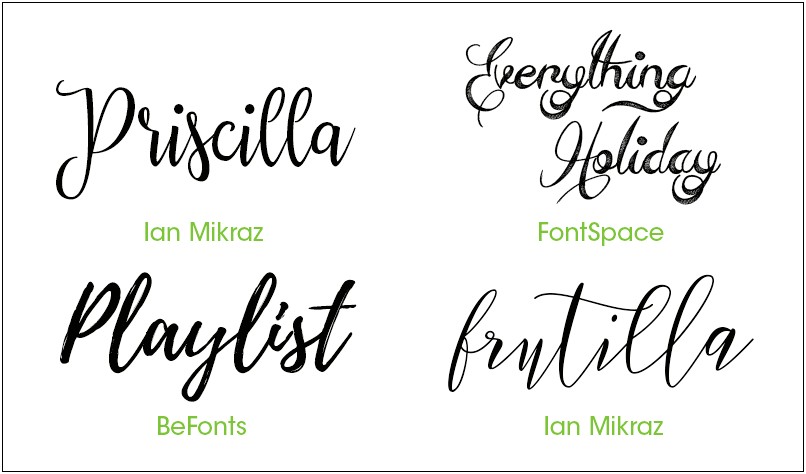 Great Script Fonts To Use For Wedding Invitations