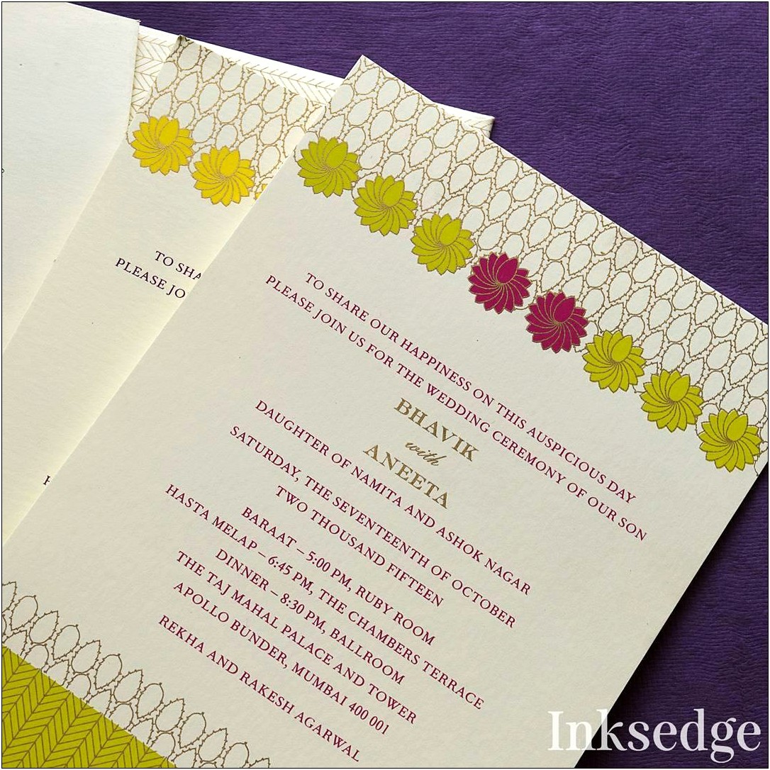 Gujarati Wedding Cards Invitation Wording In English