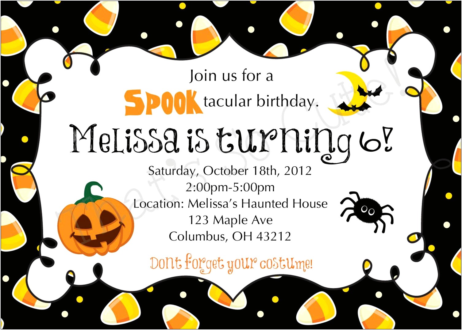 Halloween Party Invitations Templates For Word