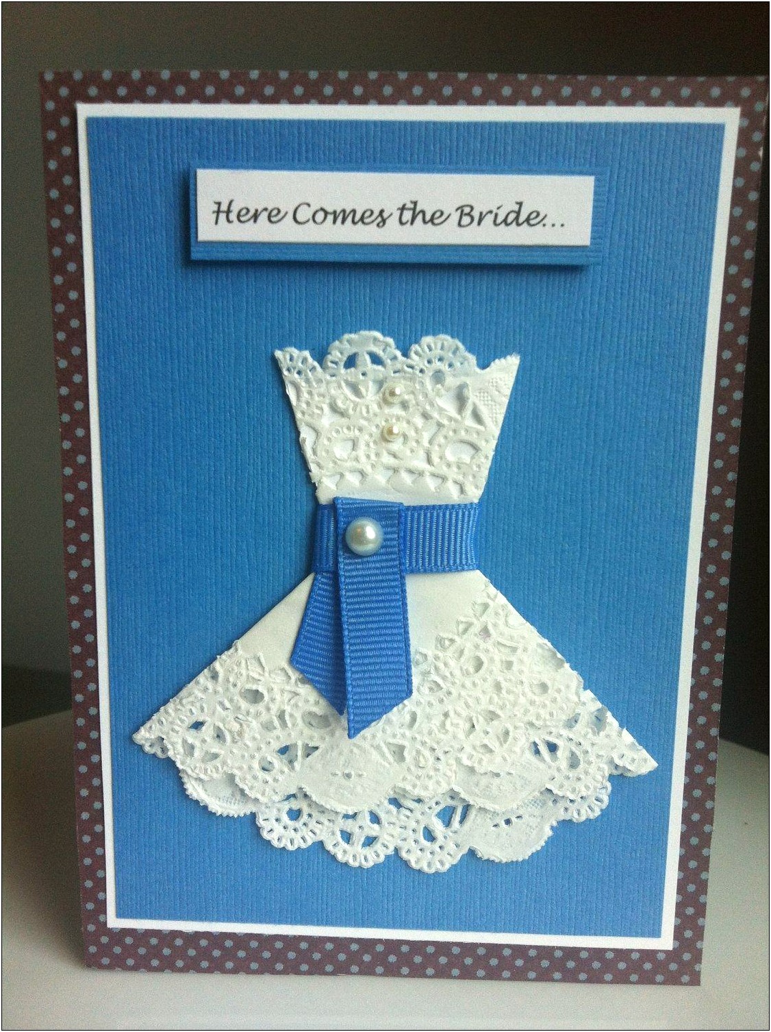 Handmade Wedding Dress Bridal Shower Invitations