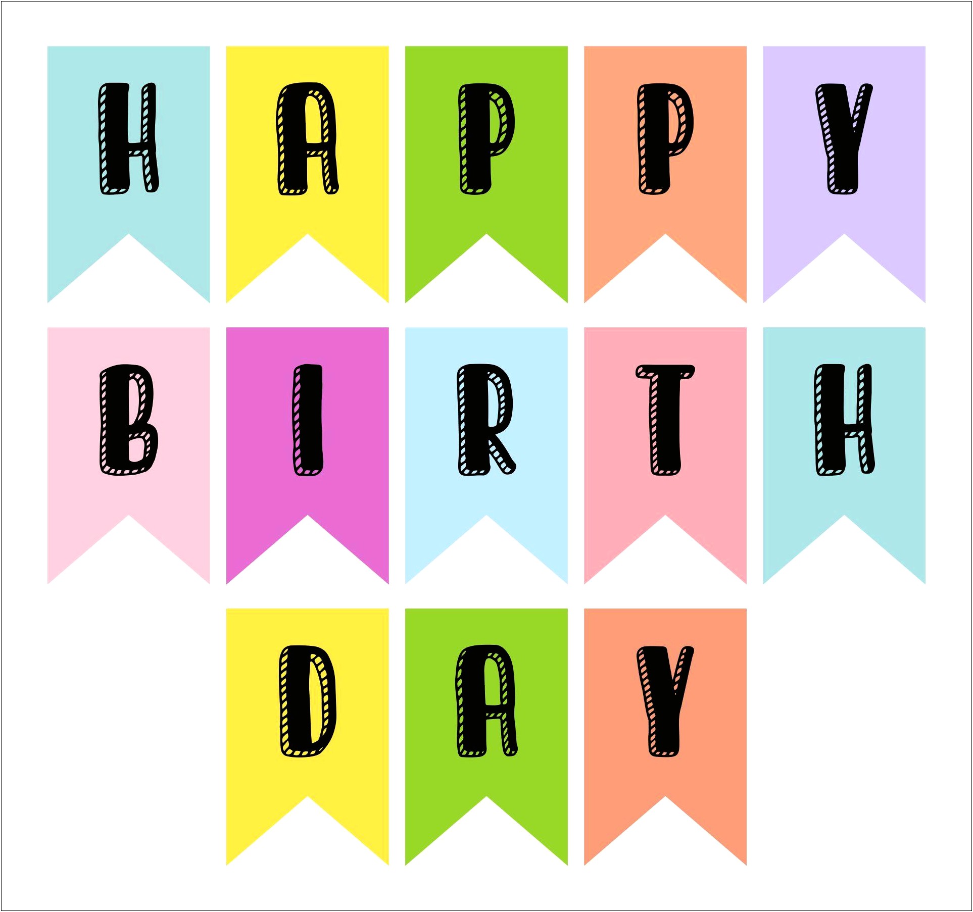 Happy Birthday Banner Templates For Word
