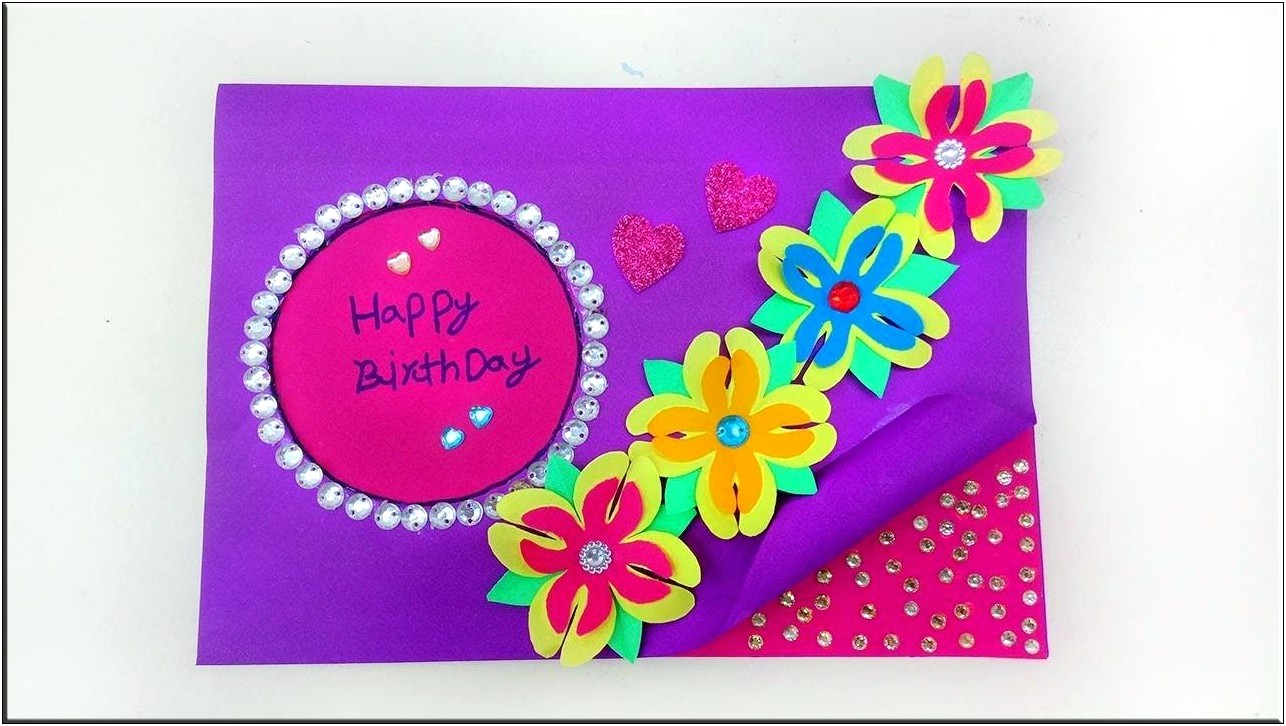 Happy Birthday Word Pop Up Card Template