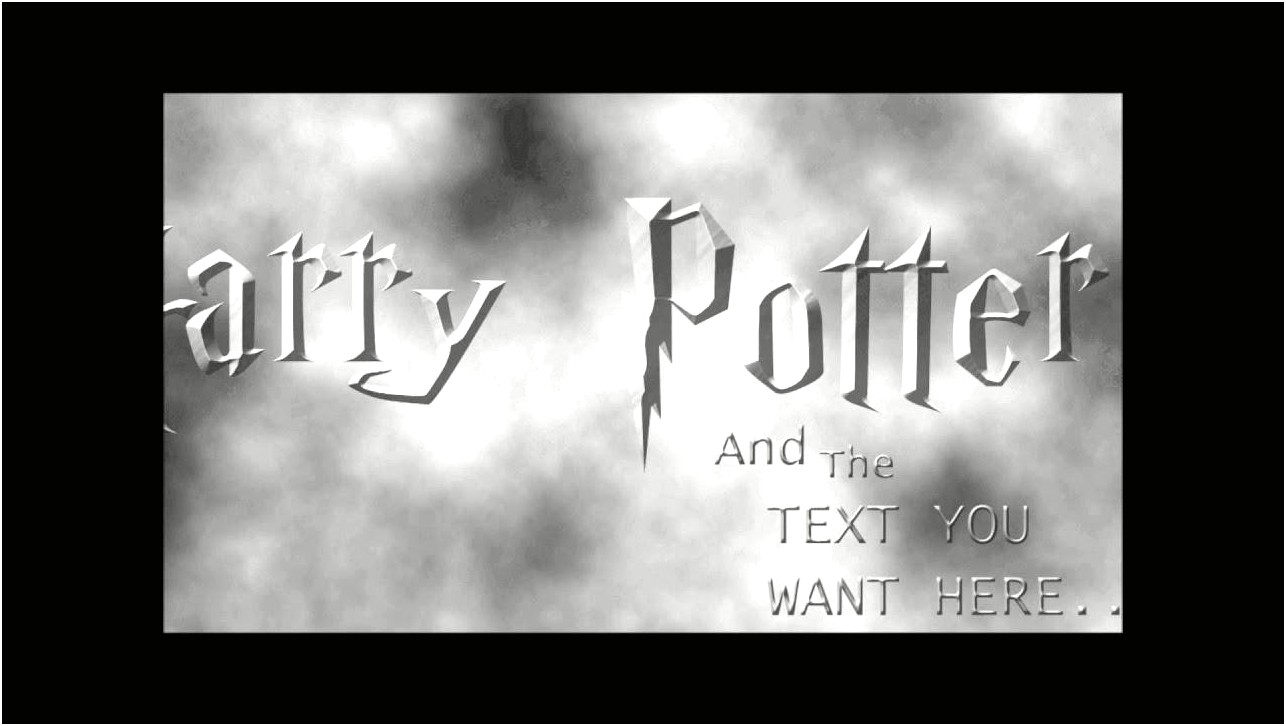 Harry Potter Intro After Effects Template Download