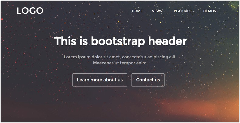 Header Template In Bootstrap Free Download