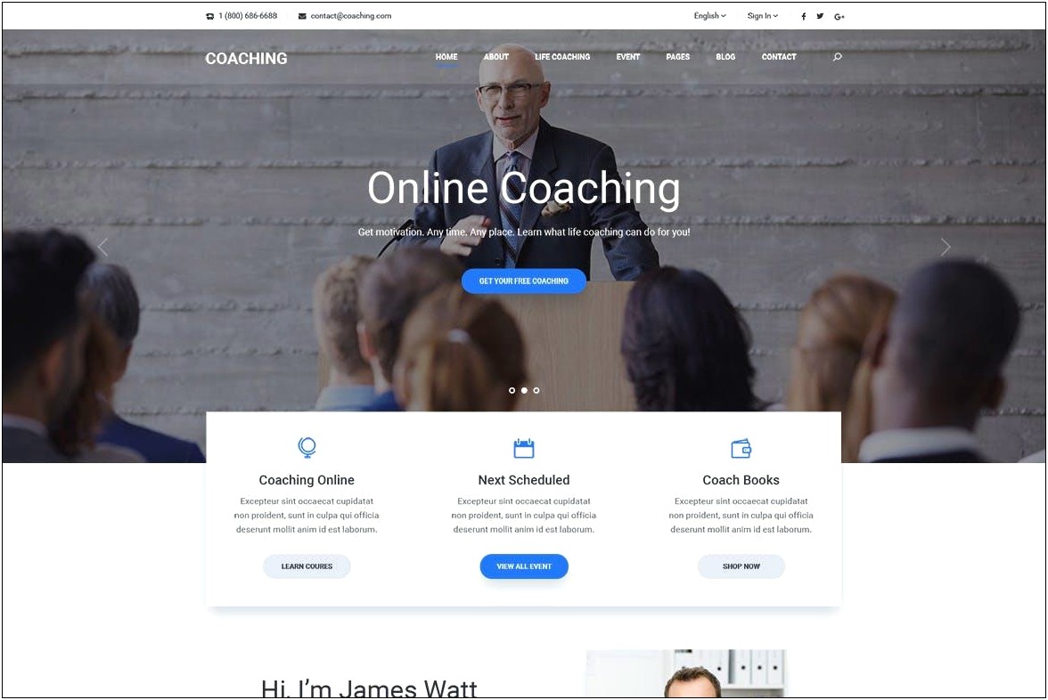 Health Coach Html Template Free Download