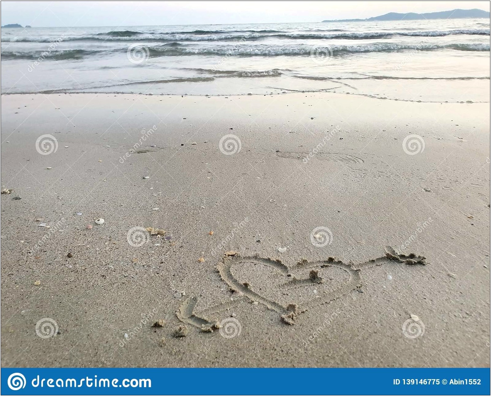 Hearts In Sand Beach Wedding Invitation