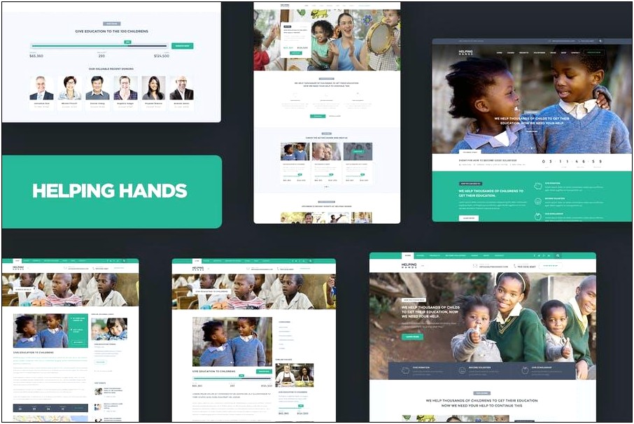 Helping Hand Charity Donation Html Template Download