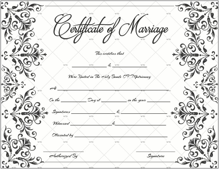 Hindu Marriage Documents Templates Free Download