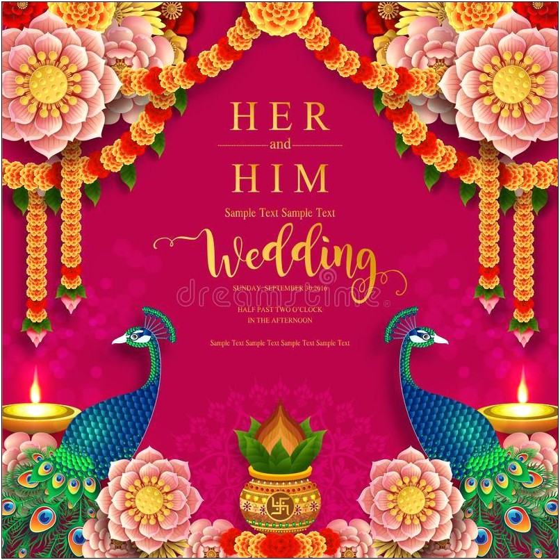 Hindu Wedding Ceremony Online Invitation Card Free