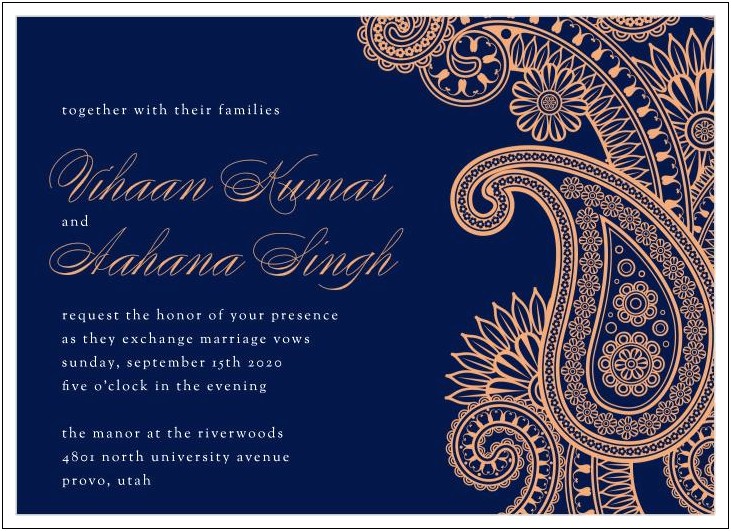 Hindu Wedding Invitation Card Free Download