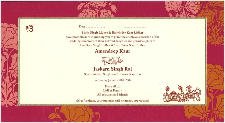 Hindu Wedding Invitation Sms In English