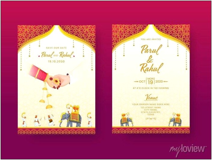 Hindu Wedding Invitation Templates Microsoft Word